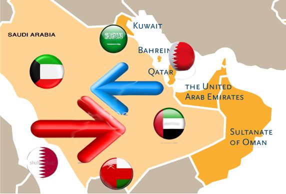 أعضاء مجلس التعاون لدول الخلیج الفارسی فی حالة "التباین والحرب"